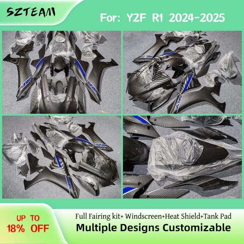 Комплект обтекателей для YAMAHA YZF R1 2024 2025 в стиле OEM, карбоновые обтекатели для мотоцикла YZF-R1 24 25
Комплект обтекателей для YAMAHA YZF R1 2024 2025 в стиле OEM, карбоновые обтекатели для мотоцикла YZF-R1 24 25