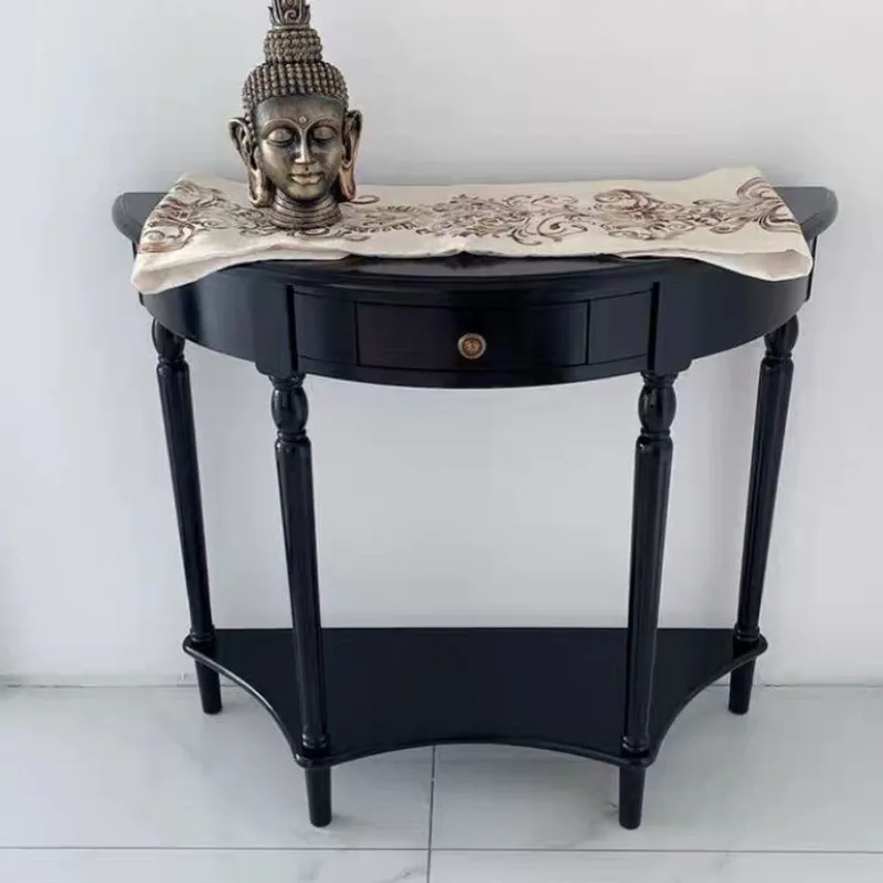 Luxury Wood Console Tables Black Living Room Home Console Tables Narrow Space Saving Mueble Recibidor De Entrada Decoration
Luxury Wood Console Tables Black Living Room Home Console Tables Narrow Space Saving Mueble Recibidor De Entrada Decoration
