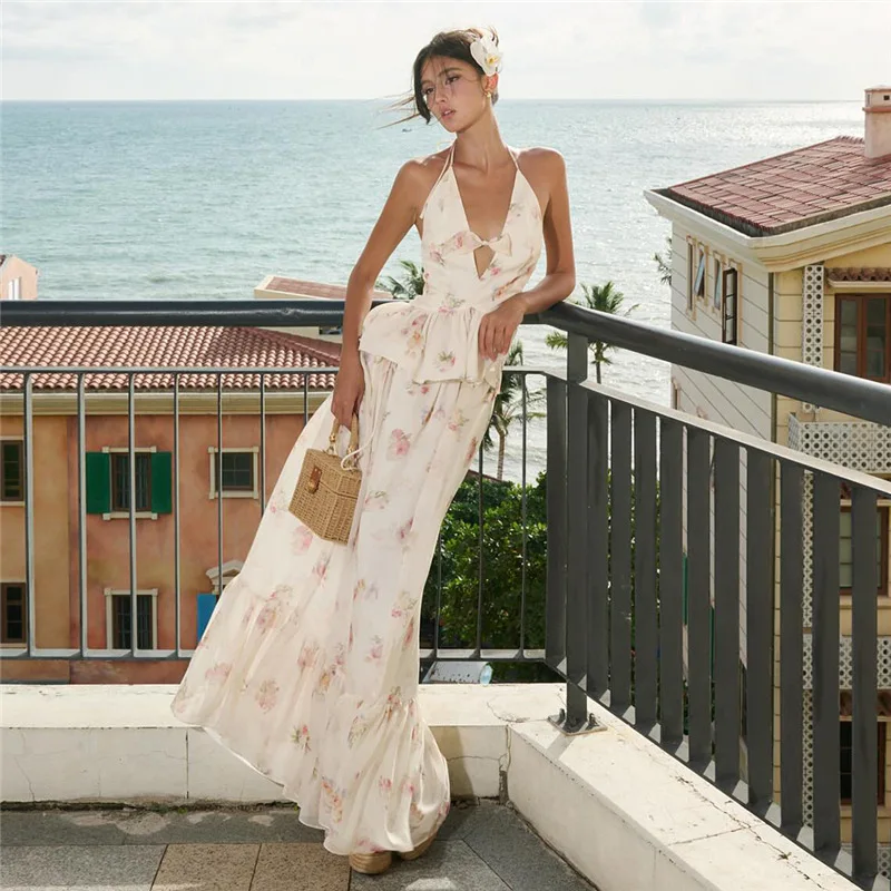 Gentle Style Floral Print Skit Two Piece Set Women Sexy Elegant V-neck Bowknot Halter Neck Tops Skirts 2 Piece Sets 2026 New
Gentle Style Floral Print Skit Two Piece Set Women Sexy Elegant V-neck Bowknot Halter Neck Tops Skirts 2 Piece Sets 2026 New