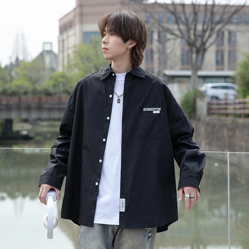 Loose Long Sleeve Men's Shirt Summer Casual Style Hong Kong Style CEC Labelled Shirt Spring Youth Trend Square Collar
Loose Long Sleeve Men's Shirt Summer Casual Style Hong Kong Style CEC Labelled Shirt Spring Youth Trend Square Collar