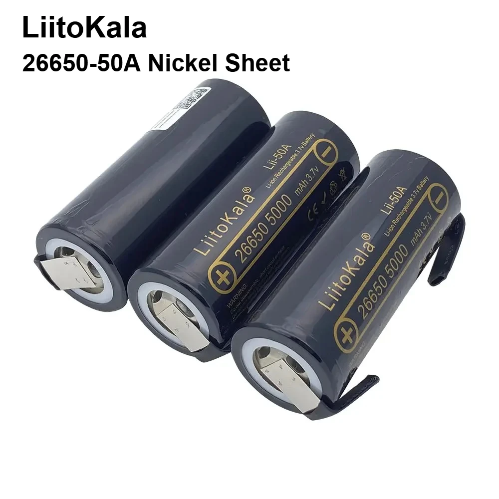 3PCS LiitoKala 26650 3.7V 5000mah Li-ion Rechargeable Battery Environmental Friendly Lii 50A-N Batteries for Flashlight+Nickel 
3PCS LiitoKala 26650 3.7V 5000mah Li-ion Rechargeable Battery Environmental Friendly Lii 50A-N Batteries for Flashlight+Nickel