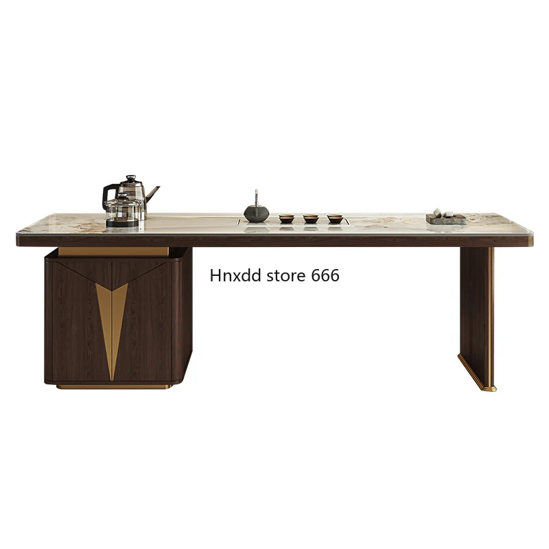 Ash wood modern simple high-end large board office reception tea table and chair combination
Ash wood modern simple high-end large board office reception tea table and chair combination