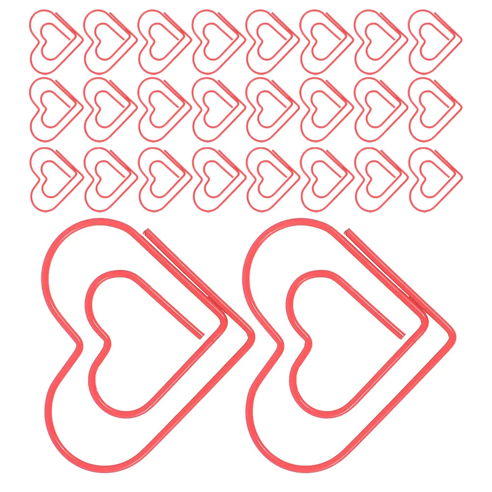 100Pcs Heart Paper Clips Red Metal Cute Clips for Office Journals Scrapbooking Planner Clip Mini Metal Bookmark
100Pcs Heart Paper Clips Red Metal Cute Clips for Office Journals Scrapbooking Planner Clip Mini Metal Bookmark