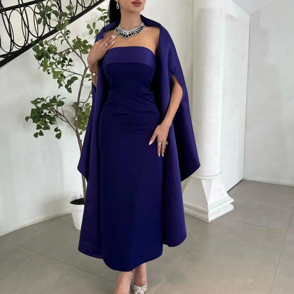 Customized Prom Dresses Classic Strapless Party Gowns Elegant Mermaid Ankle Length Evening Dress Vestido De Novia
Customized Prom Dresses Classic Strapless Party Gowns Elegant Mermaid Ankle Length Evening Dress Vestido De Novia