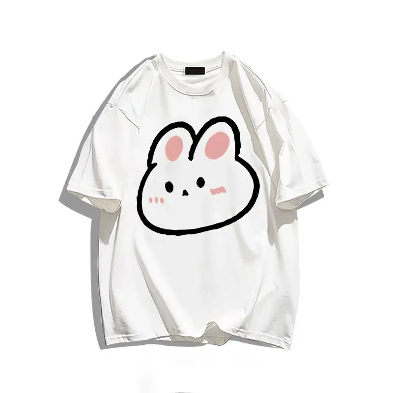 Women's Cute Rabbit Print Oversized T-shirt Casual Loose Fit Short Sleeve Tee
Women's Cute Rabbit Print Oversized T-shirt Casual Loose Fit Short Sleeve Tee
