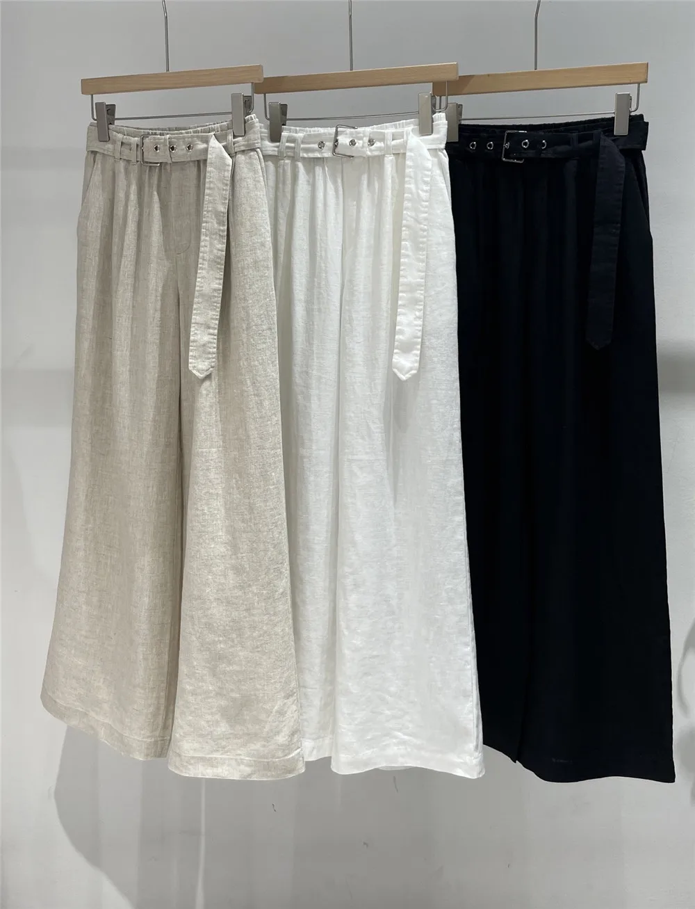 Women's New Linen Casual Pants With Belt High Waist Straight Wide Leg Long Pants
Women's New Linen Casual Pants With Belt High Waist Straight Wide Leg Long Pants