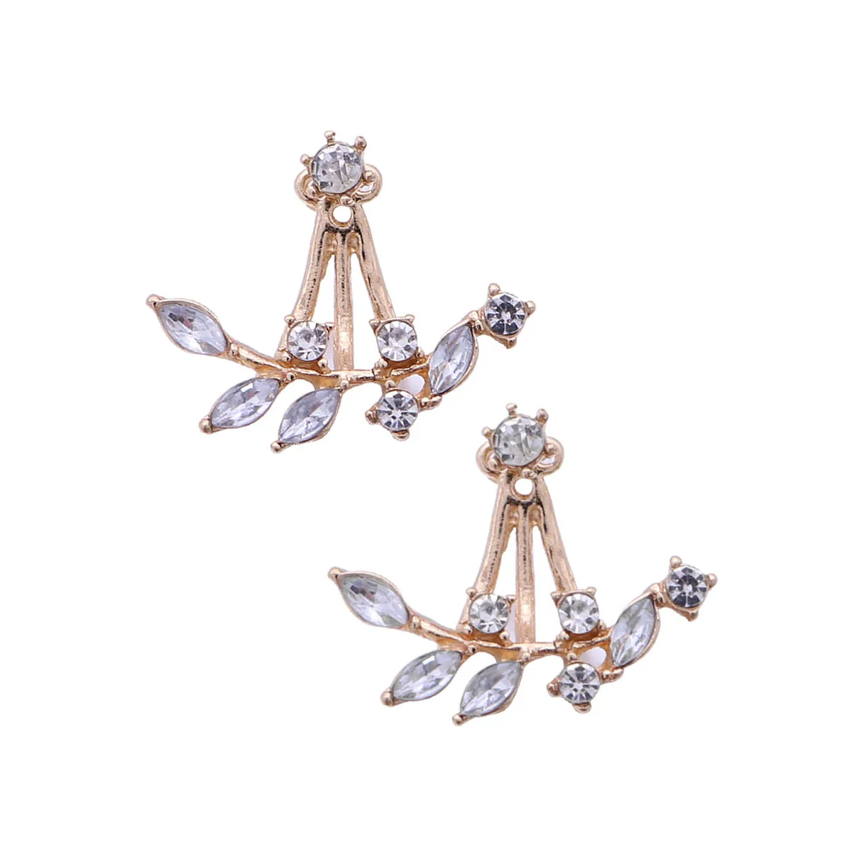 1 Pair Rhinestone Earrings Golden Double Sided Women'S Fashion Front Back Earrings Stylish Crystal Jewelry For Party Wedding
1 Pair Rhinestone Earrings Golden Double Sided Women'S Fashion Front Back Earrings Stylish Crystal Jewelry For Party Wedding