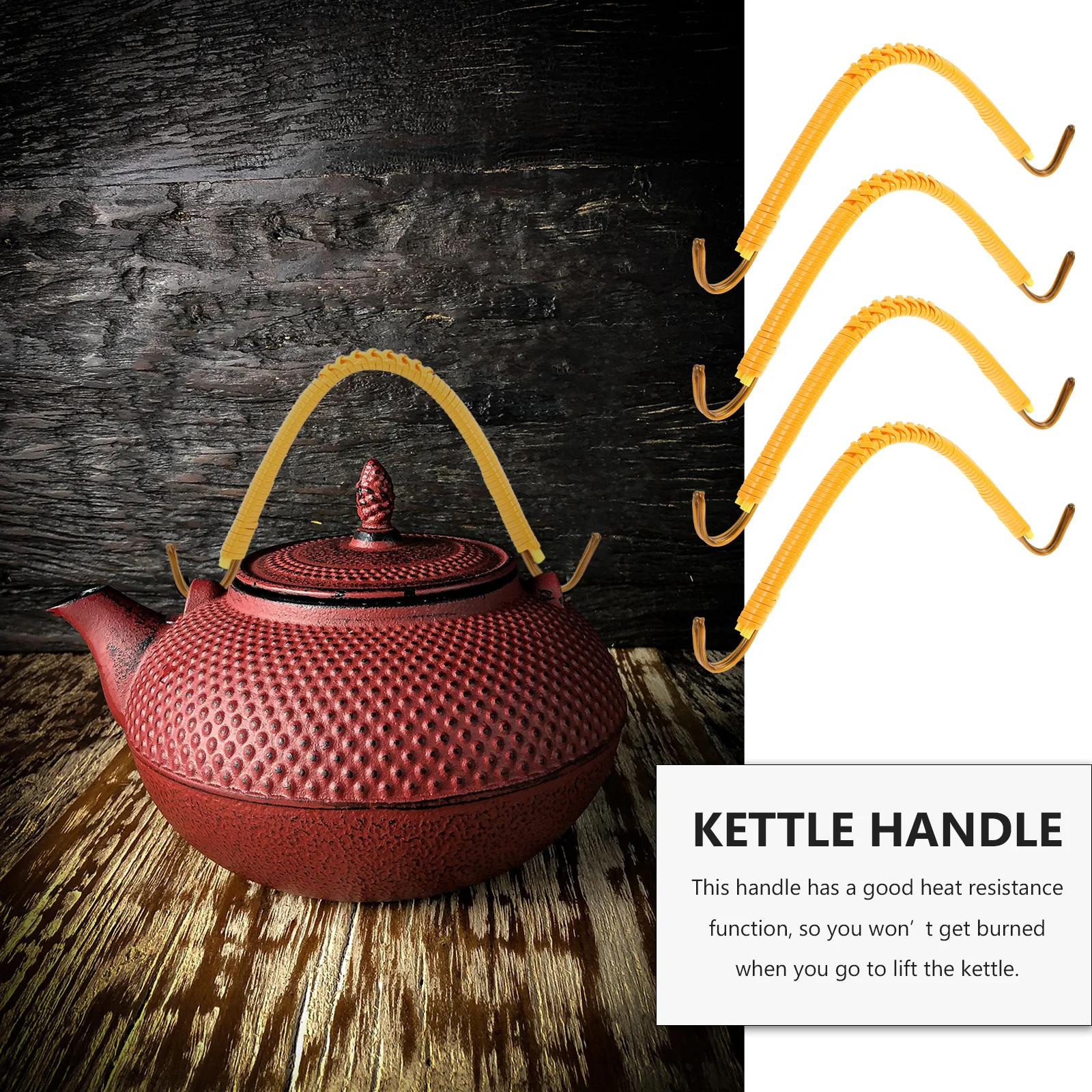 4Pcs Replaceable Kettle Handles Ergonomic Heat Resistant Teapot Grip Household Kettle Accessories Teapot Grip Tea Pot Handle
4Pcs Replaceable Kettle Handles Ergonomic Heat Resistant Teapot Grip Household Kettle Accessories Teapot Grip Tea Pot Handle