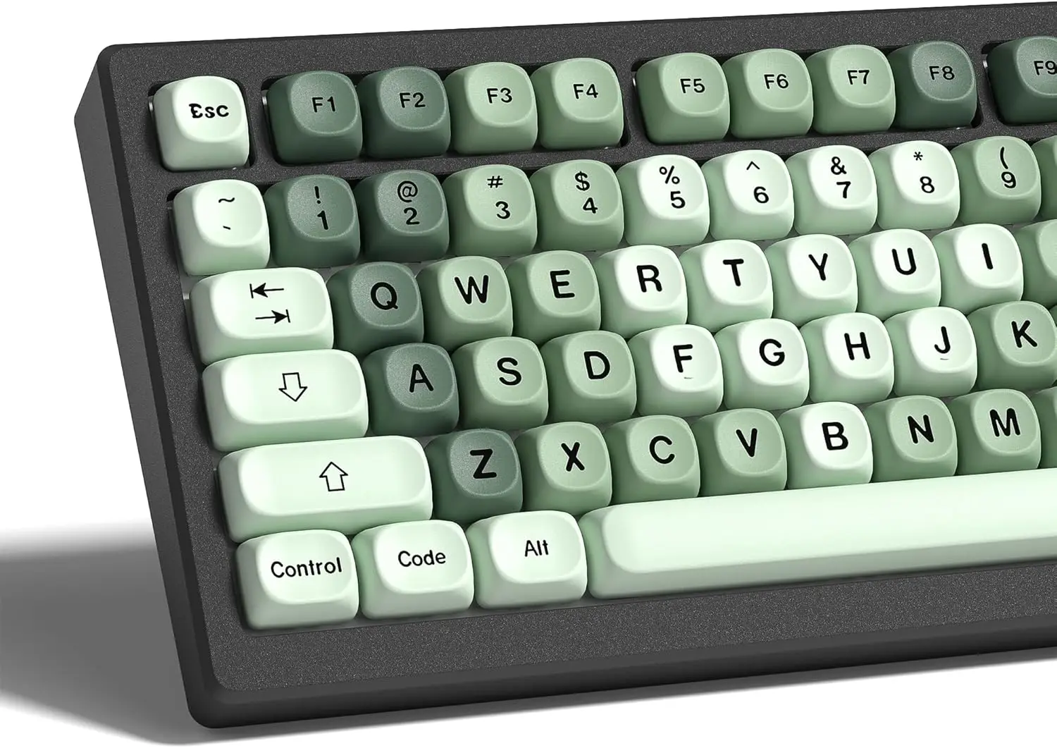 Matcha Green Keycaps 60 65 75 100 Percent Gradient Set 5 Side Dye Sublimation for Cherry Gateron MX Switches Keyboards Green
