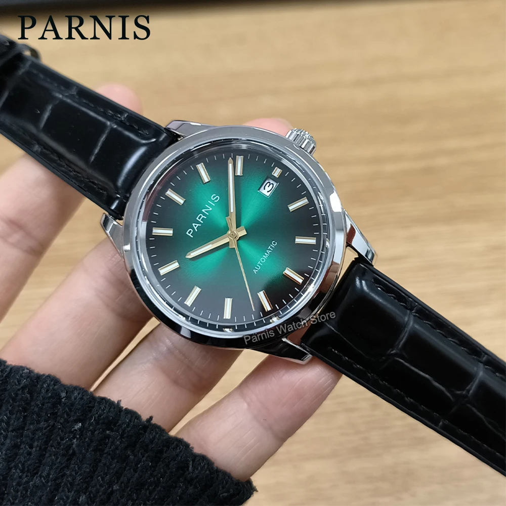 Parnis 39.5mm Men's Watch Automatic Green Color Dial Gold Marks Sapphire Crystal Stainless Steel Case
Parnis 39.5mm Men's Watch Automatic Green Color Dial Gold Marks Sapphire Crystal Stainless Steel Case