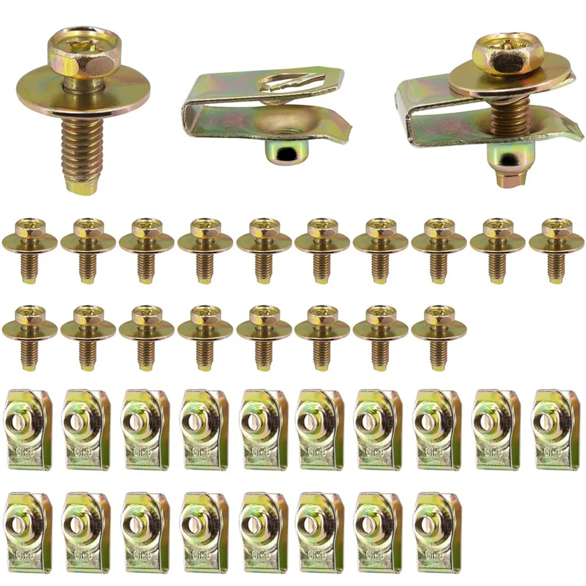 20X Body Bolts U-Nuts Clips Engine Under Cover Undertray Splash Shield Guard Bumper Fenders Liner Push
20X Body Bolts U-Nuts Clips Engine Under Cover Undertray Splash Shield Guard Bumper Fenders Liner Push