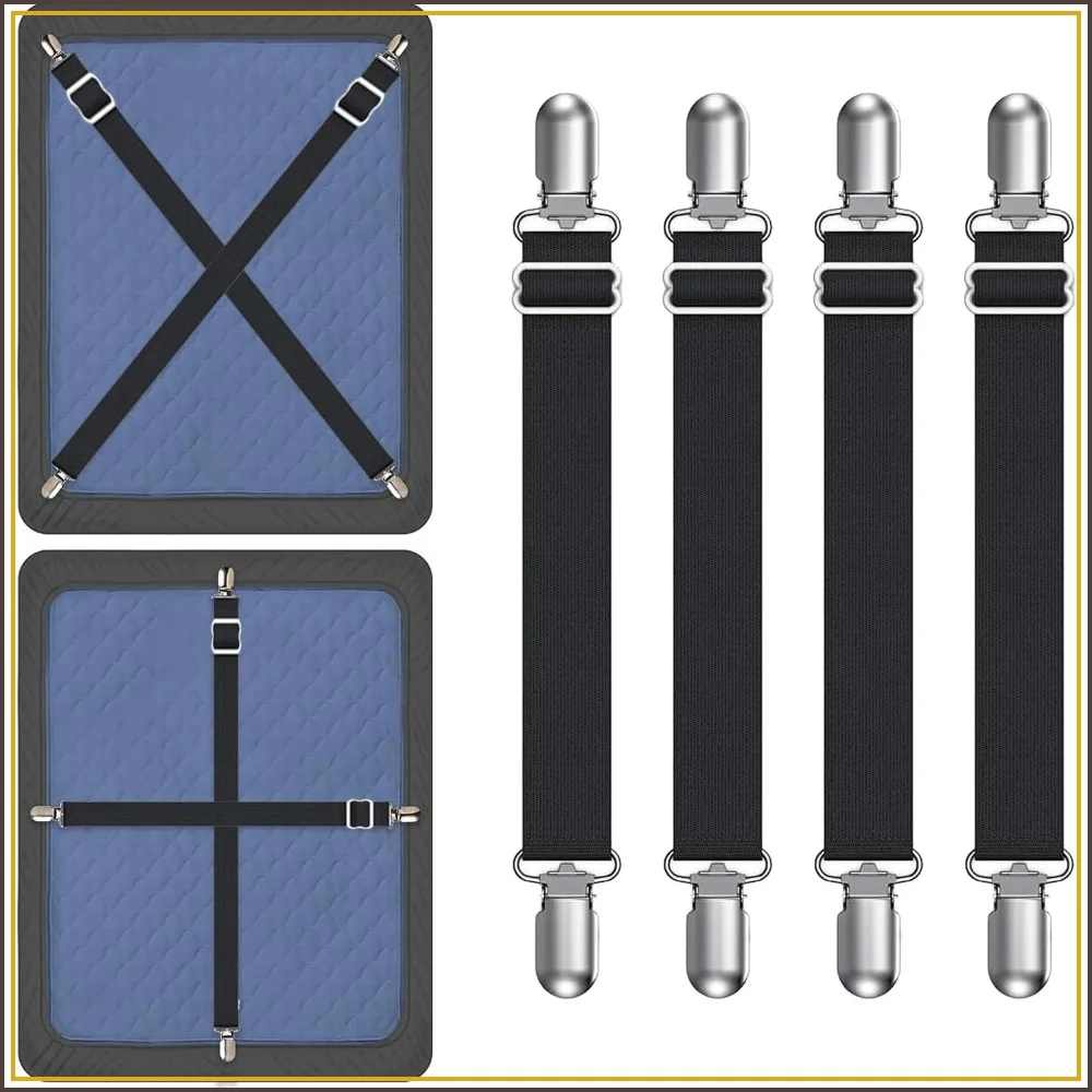 Adjustable Elastic Straps for Sofa Covers, 10-60in, 4 Pcs Black
Adjustable Elastic Straps for Sofa Covers, 10-60in, 4 Pcs Black