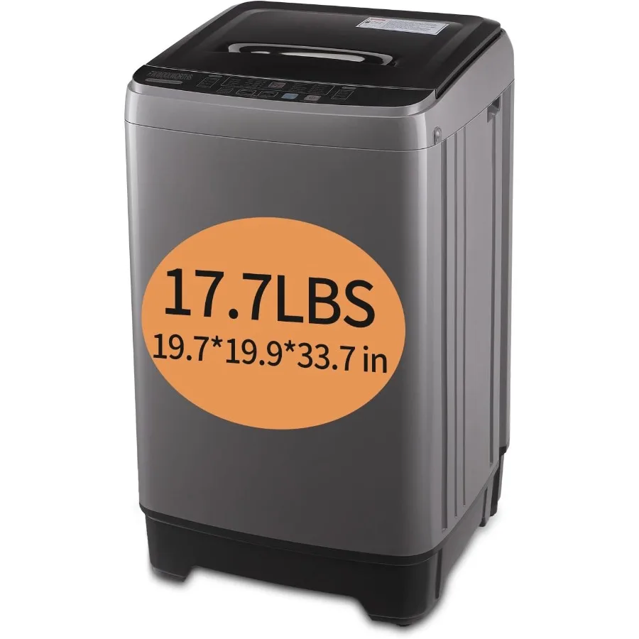 17.7 lbs FullAutomatic Washing Machine with LED Display for Home Apartment Dorms 10 Wash Programs 8 Water Levels Drain Pump Was
17.7 lbs FullAutomatic Washing Machine with LED Display for Home Apartment Dorms 10 Wash Programs 8 Water Levels Drain Pump Was