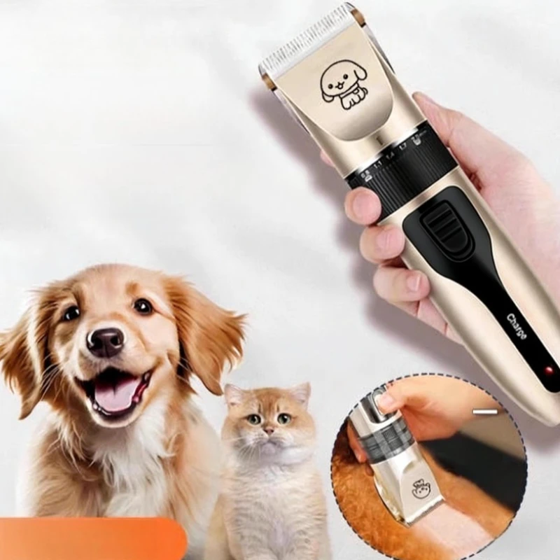 Dog Hair Pusher Dog Shaver Pet Electric Push Shears Electric Fader Hair Clipper Set Cat Fur Clipper Low Sound Pet Hair Trimmer
Dog Hair Pusher Dog Shaver Pet Electric Push Shears Electric Fader Hair Clipper Set Cat Fur Clipper Low Sound Pet Hair Trimmer
