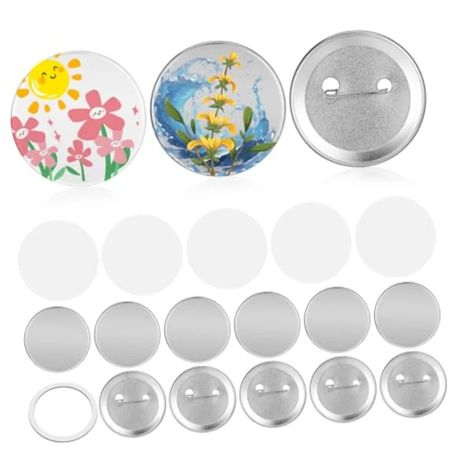 100sets Button Maker Badge Kit Includes Blank Badge Pins Iron Covers Transparent Films Washers for Easy Events Crafts
100sets Button Maker Badge Kit Includes Blank Badge Pins Iron Covers Transparent Films Washers for Easy Events Crafts