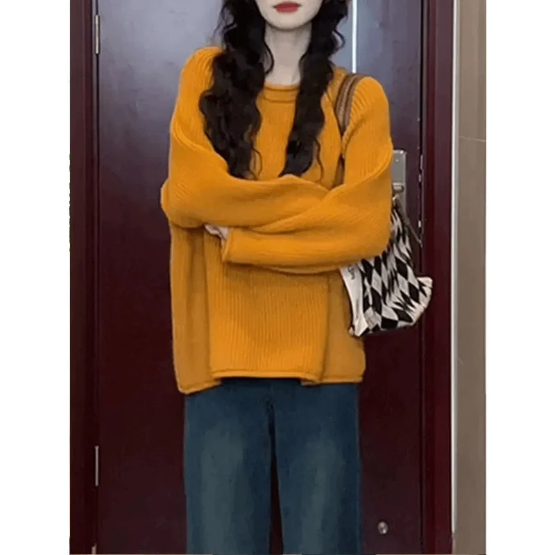 Fall Winter New Style Women's Knitted Long Sleeve Sweater Loose Fit Comfortable Slimming Lazy Style Commute Friendly Thickened
Fall Winter New Style Women's Knitted Long Sleeve Sweater Loose Fit Comfortable Slimming Lazy Style Commute Friendly Thickened