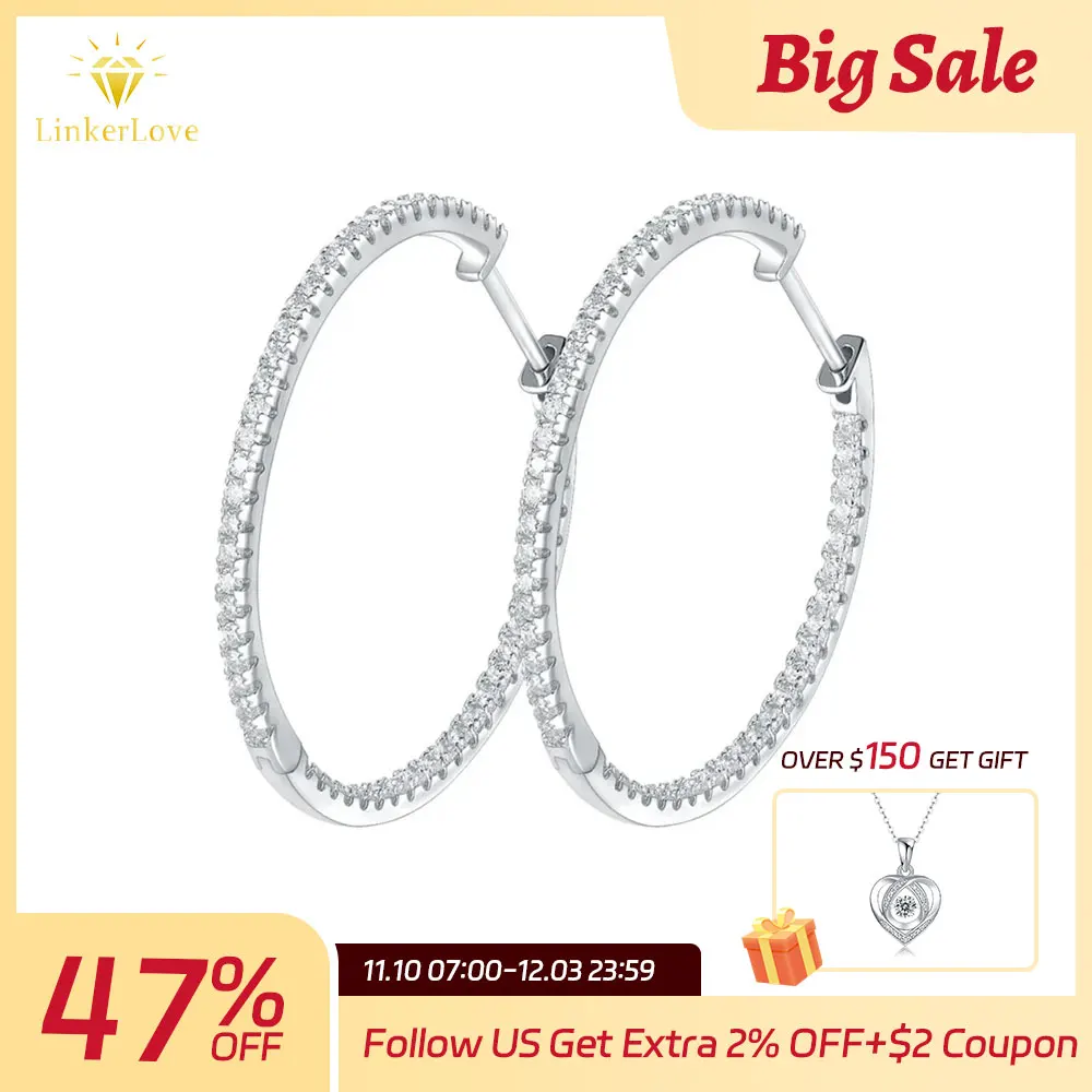 Real Moissanite Diamond Earrings 18K White Gold Plated 925 Sterling Silver Hoop Earrings for Women D Color VVS1 Luxury Jewelry
Real Moissanite Diamond Earrings 18K White Gold Plated 925 Sterling Silver Hoop Earrings for Women D Color VVS1 Luxury Jewelry