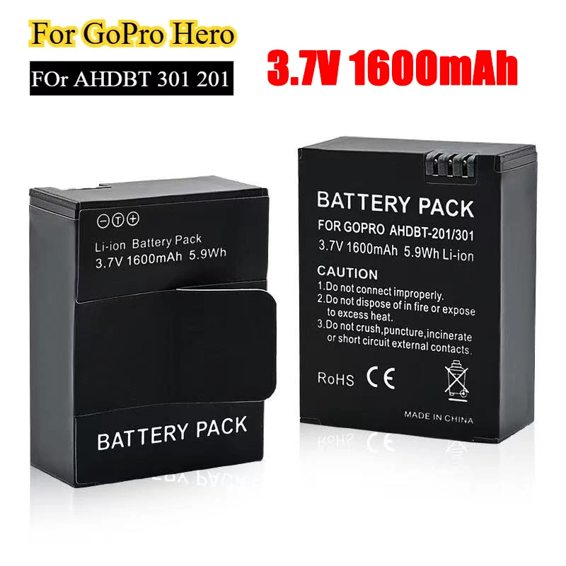 Original 1600mAh Battery AHDBT 301 201 Rechargeable Batteries AHDBT-301 for GoPro Hero 3 Go Pro Hero 3 3+ Action Camera Battery
Original 1600mAh Battery AHDBT 301 201 Rechargeable Batteries AHDBT-301 for GoPro Hero 3 Go Pro Hero 3 3+ Action Camera Battery