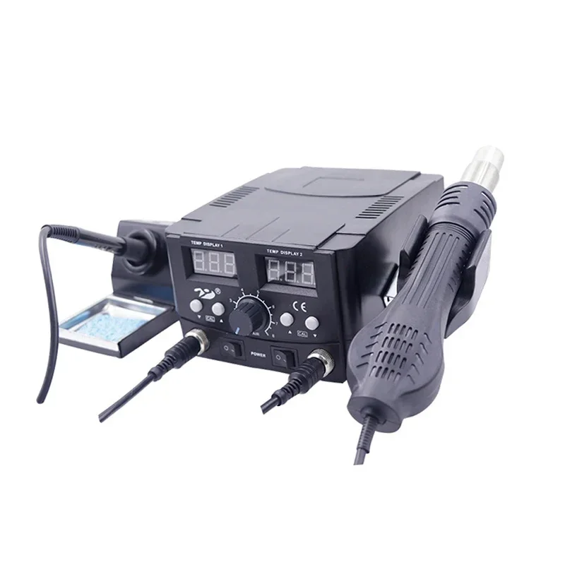 2 in1 SMD Hot Air Rework Soldering Iron Station+ Repair Tools 5 Nozzles LED Display As Free Gifts Hot sales
2 in1 SMD Hot Air Rework Soldering Iron Station+ Repair Tools 5 Nozzles LED Display As Free Gifts Hot sales