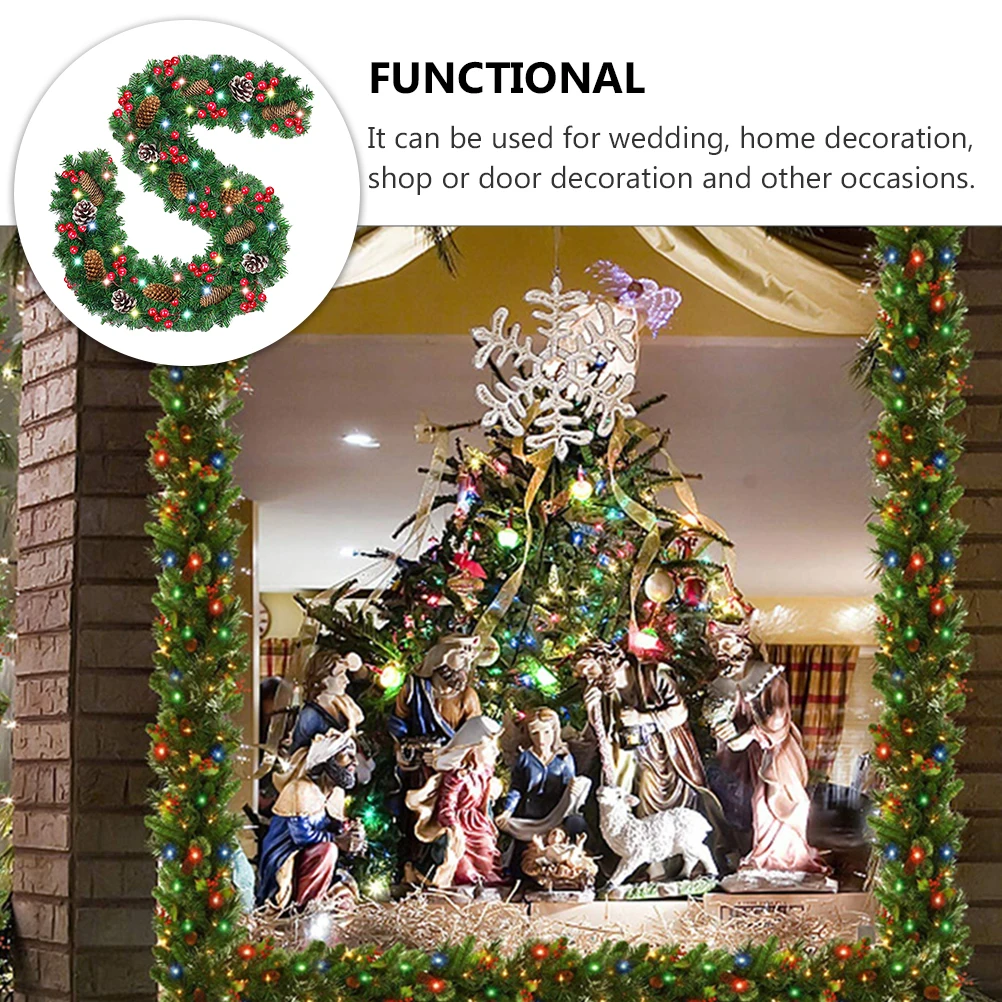 Rattan Decoration with Light Door Hanging Ornament Christmas Wreath Decorative Pvc Decorations
Rattan Decoration with Light Door Hanging Ornament Christmas Wreath Decorative Pvc Decorations