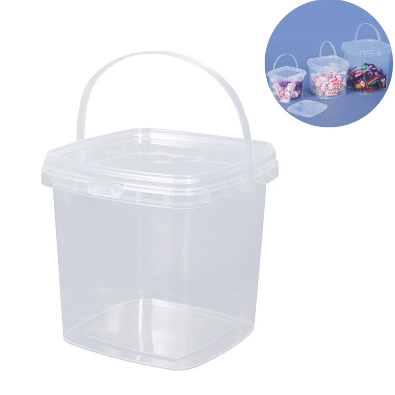 Plastic Jars For Sweets Candy Jar Plastic Candy Snack Square Bucket BPA-Free Empty Plastic Bucket with Lid Airtight PP Jars
Plastic Jars For Sweets Candy Jar Plastic Candy Snack Square Bucket BPA-Free Empty Plastic Bucket with Lid Airtight PP Jars