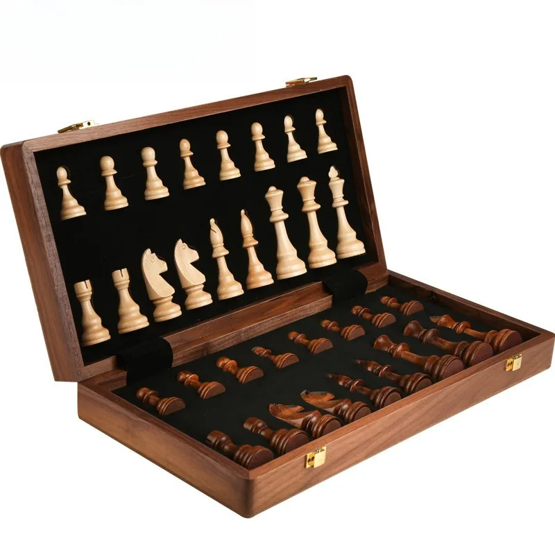 Chess Solid Wood Set Large Children's Wooden Folding Chess Board for Western Chess Competitions
Chess Solid Wood Set Large Children's Wooden Folding Chess Board for Western Chess Competitions