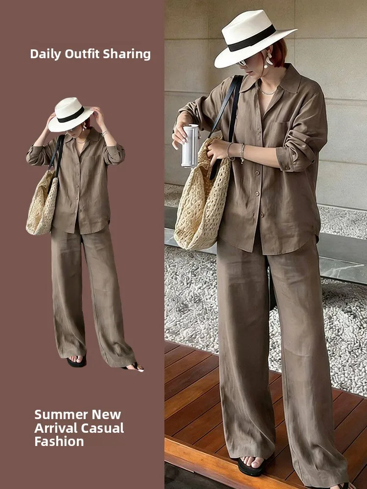 Vintage Cotton Linen Women's Outfit Loose Feel Two-Piece Set Casual Style Long Sleeve Shirt Comfortable Fit Fashion Ensemble
Vintage Cotton Linen Women's Outfit Loose Feel Two-Piece Set Casual Style Long Sleeve Shirt Comfortable Fit Fashion Ensemble