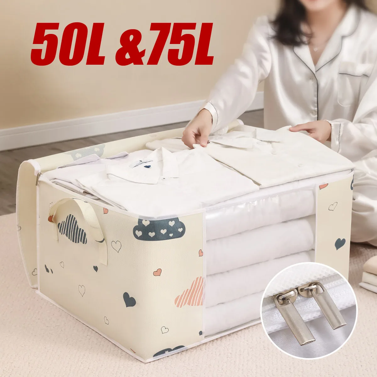 50L 75L Oversized Clothes Storage Bag Duvet Blanket Sorting Bags Dustproof Clothes Organizer Sorting Bags Household Moving Bags
50L 75L Oversized Clothes Storage Bag Duvet Blanket Sorting Bags Dustproof Clothes Organizer Sorting Bags Household Moving Bags