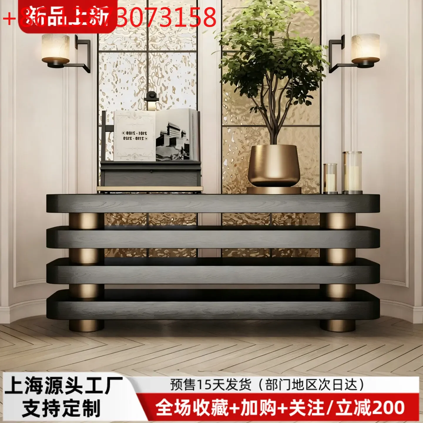 Lin Liangmu Chinese ancient style baking paint into the home modern light luxury aisle end view table case
Lin Liangmu Chinese ancient style baking paint into the home modern light luxury aisle end view table case