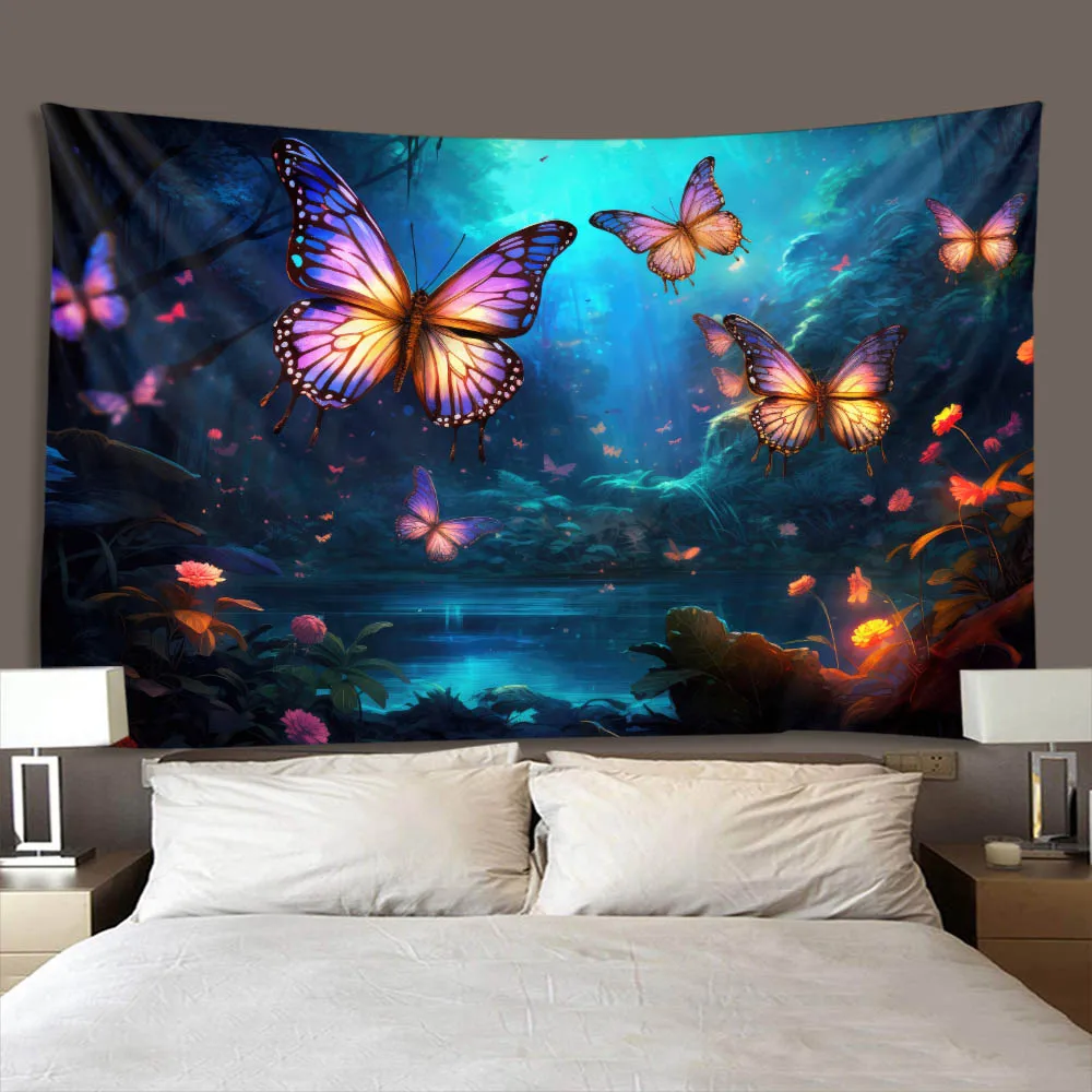 Magic Butterfly Wonderland Tapestry, Mysterious Forest Wall Hanging Cloth Bedroom Living Room Dormitory Home Decoration
Magic Butterfly Wonderland Tapestry, Mysterious Forest Wall Hanging Cloth Bedroom Living Room Dormitory Home Decoration