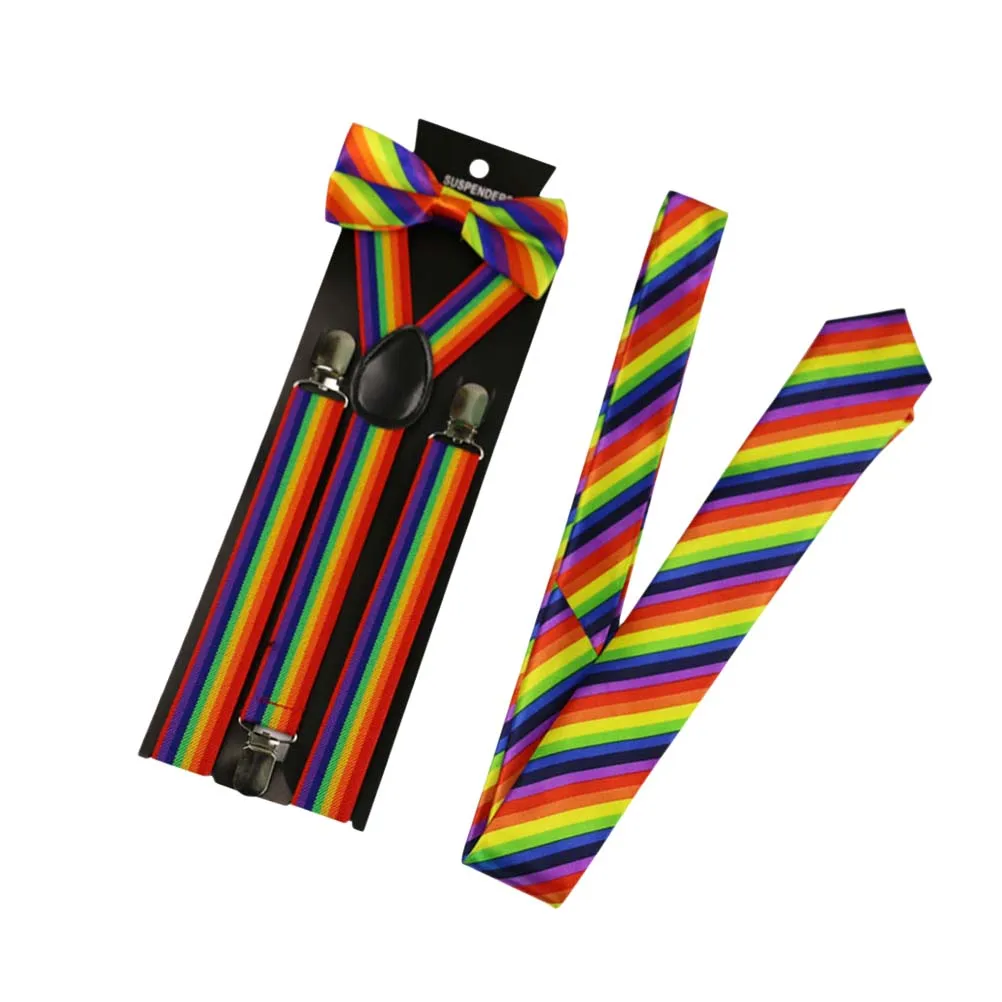 Rainbow Strap Clip Striped Suspenders Elastic Adjustable For Men Women Trouser Belt Fashion Party Accessory Tie
Rainbow Strap Clip Striped Suspenders Elastic Adjustable For Men Women Trouser Belt Fashion Party Accessory Tie