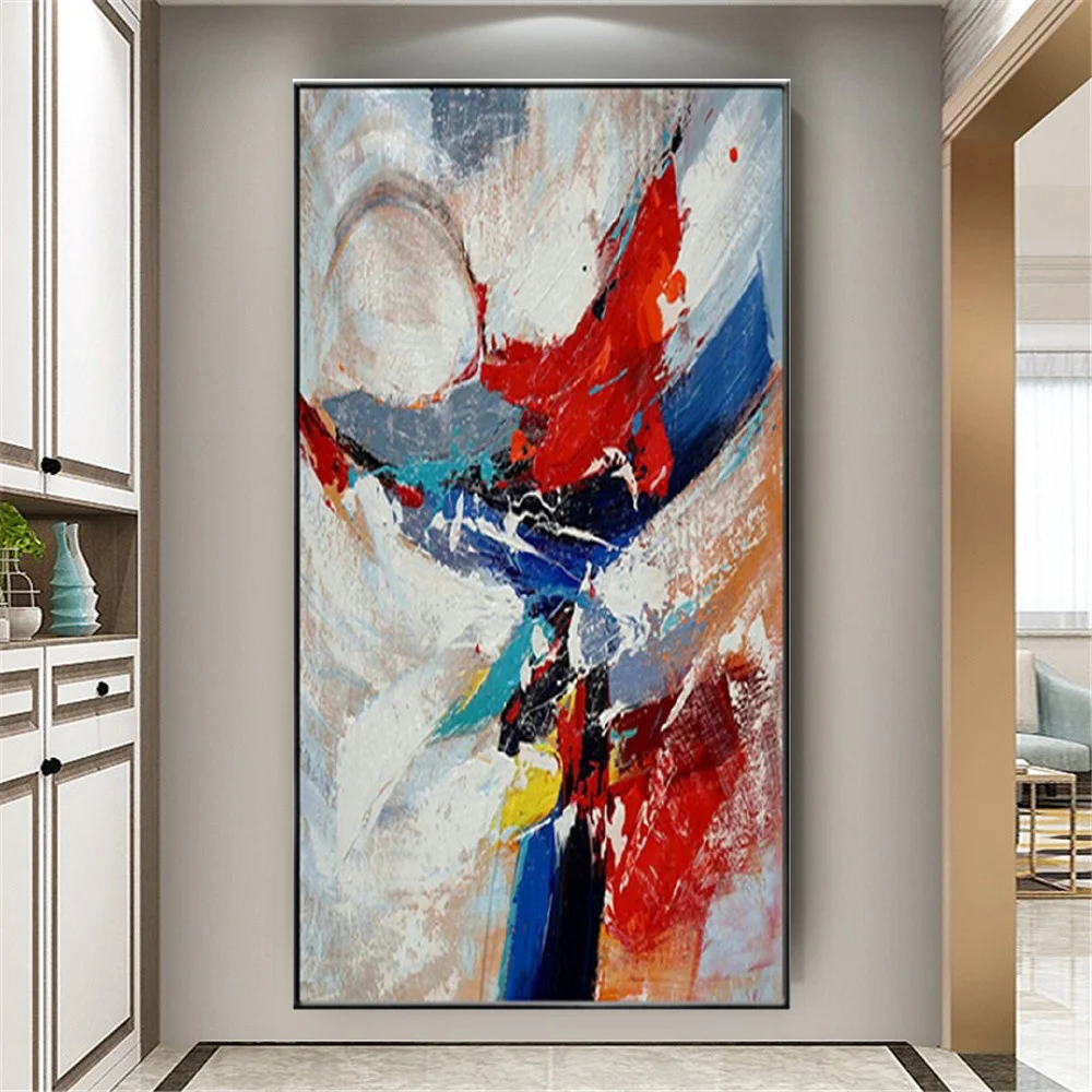 100% Hand-Painted Modern Red And Blue Oil Painting On Canvas Wall Art Abstract Textured Mural For Living Room Home Decor Picture
100% Hand-Painted Modern Red And Blue Oil Painting On Canvas Wall Art Abstract Textured Mural For Living Room Home Decor Picture