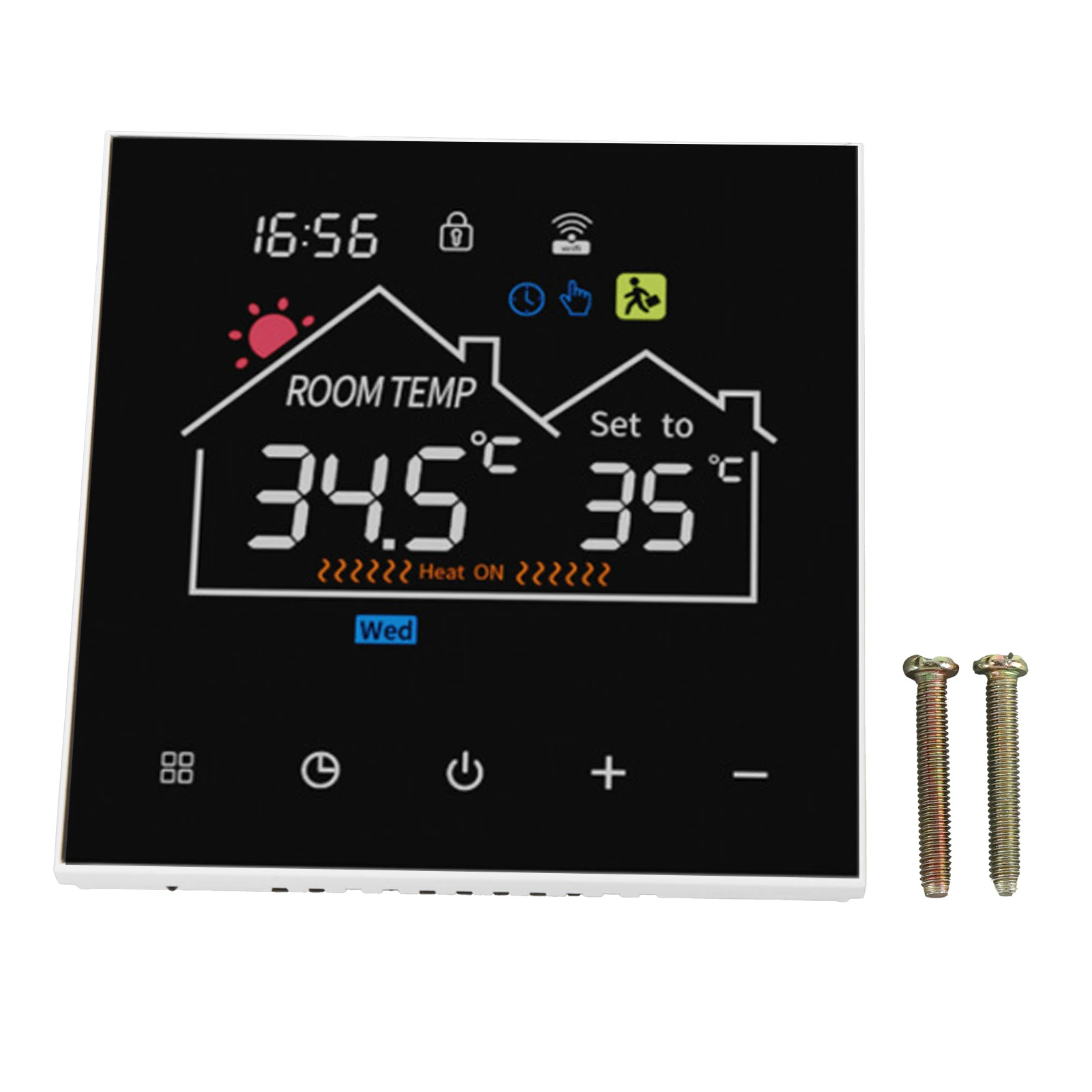 Digital Thermostat Smart Digital Thermostat LCD Display Color Touchscreen Programmable Thermostat for Hydronic Heating Boiler
Digital Thermostat Smart Digital Thermostat LCD Display Color Touchscreen Programmable Thermostat for Hydronic Heating Boiler