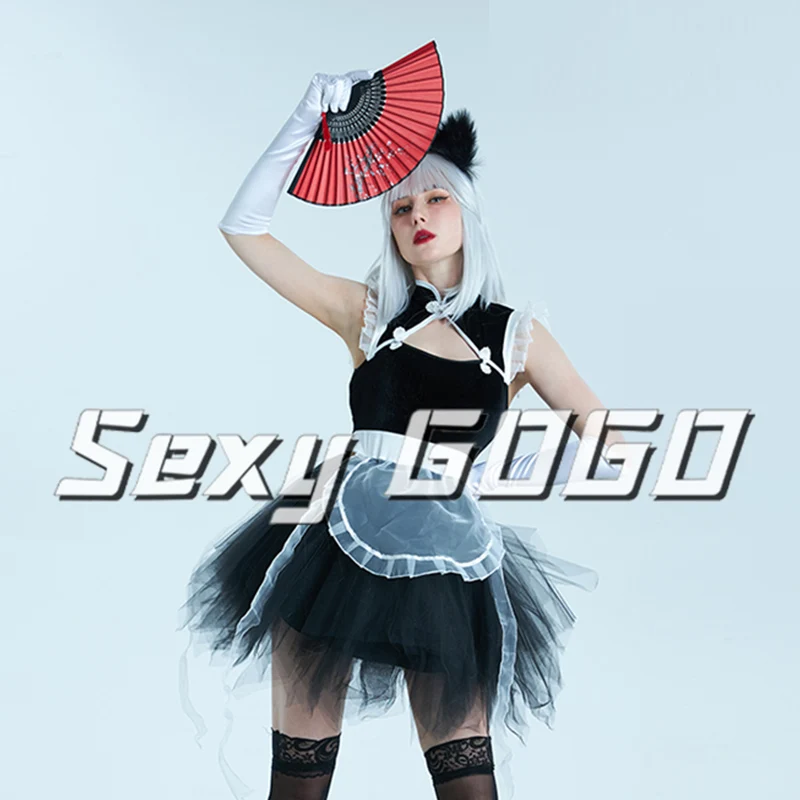 Jazz Dance Costume Black Chinese Style Gogo Dance Outfit Nightclub DJ Dancer Stage Wear Party Carnival Rave Clothing VDB6667
Jazz Dance Costume Black Chinese Style Gogo Dance Outfit Nightclub DJ Dancer Stage Wear Party Carnival Rave Clothing VDB6667