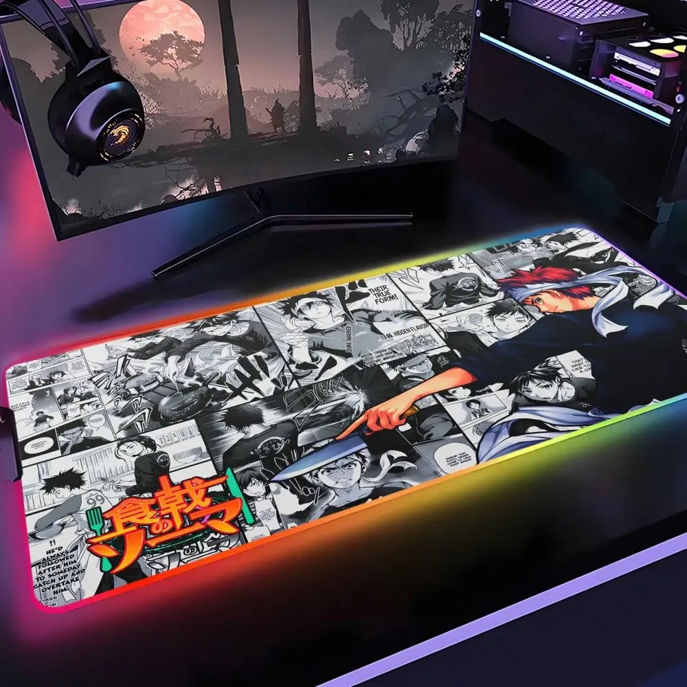 Food Wars Shokugeki No Soma Mouse Pad Gamer Rgb Desk Mat Back Light Led Mousepad Setup Gaming Accessories Deskmat Big Mousepad
Food Wars Shokugeki No Soma Mouse Pad Gamer Rgb Desk Mat Back Light Led Mousepad Setup Gaming Accessories Deskmat Big Mousepad