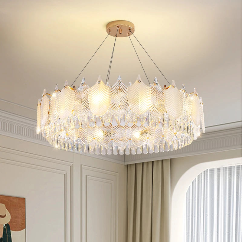 French Living Room Chandelier Nordic Creative Personality Leaf Crystal Lamps Post-Modern High-Grade Light Luxury Atmospheric Hot
French Living Room Chandelier Nordic Creative Personality Leaf Crystal Lamps Post-Modern High-Grade Light Luxury Atmospheric Hot