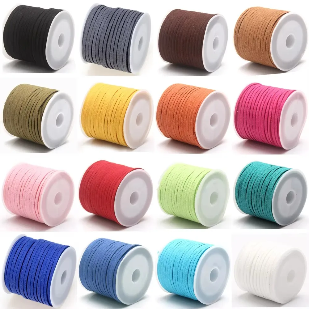 3*1.5MM 10M/Roll Faux Suede Leather Cord Accessories Women Earrings Bracelet Choker Necklace DIY Jewelry Making Gift Wrapping
3*1.5MM 10M/Roll Faux Suede Leather Cord Accessories Women Earrings Bracelet Choker Necklace DIY Jewelry Making Gift Wrapping