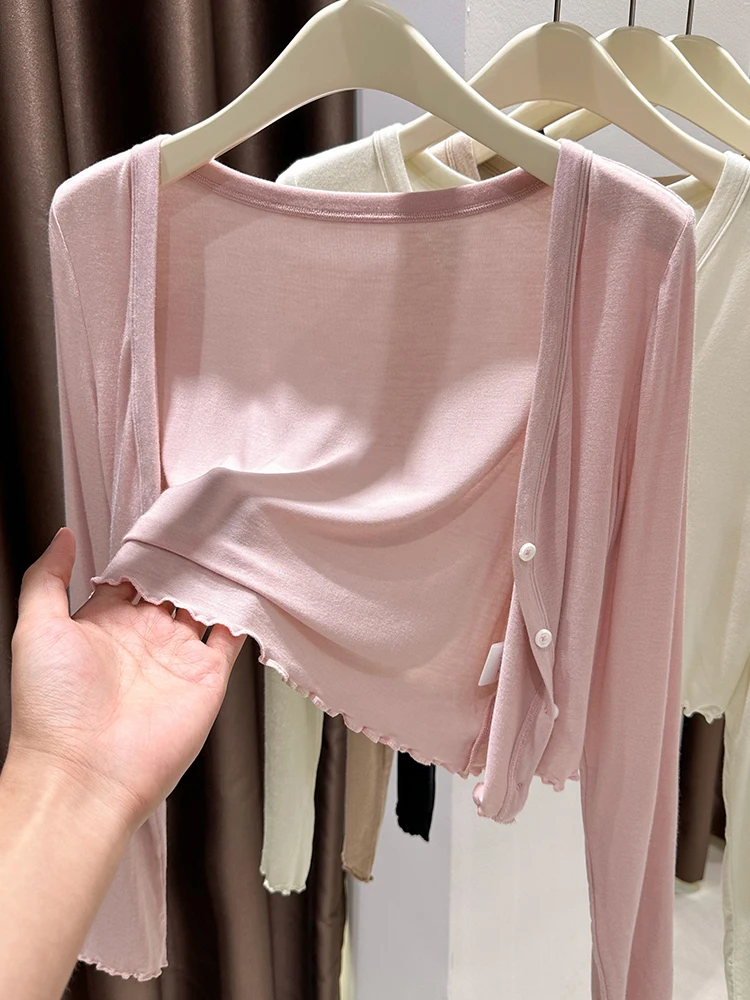 Розовый тонкий кардиган для женщин, весна-осень, новинка, с длинными рукавами, защита от солнца, накидка на плечи, топ
Розовый тонкий кардиган для женщин, весна-осень, новинка, с длинными рукавами, защита от солнца, накидка на плечи, топ