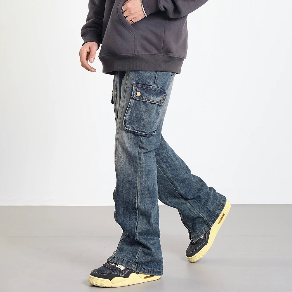 Cargo Jeans Men Big Pocket Straight-leg Baggy Street Casual Fashion Autumn Trousers Blue Vintage Streetwear Winter Denim Pants
Cargo Jeans Men Big Pocket Straight-leg Baggy Street Casual Fashion Autumn Trousers Blue Vintage Streetwear Winter Denim Pants