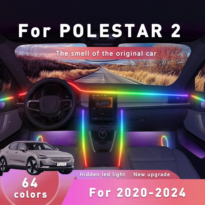 FILIPLI для POLESTAR 2, 2020-2024, разноцветные автомобильные салонные акриловые фонари, синхронизация музыки, светодиодный ритм-светильник с управлением через приложение
FILIPLI для POLESTAR 2, 2020-2024, разноцветные автомобильные салонные акриловые фонари, синхронизация музыки, светодиодный ритм-светильник с управлением через приложение