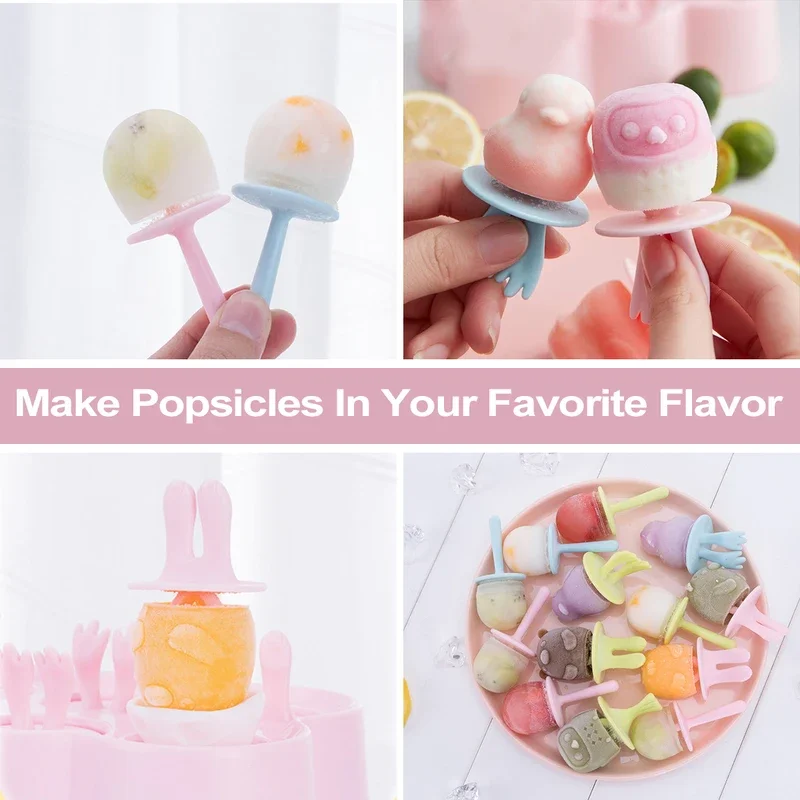 Cute animal shaped ice cream children's popsicle molds, reusable DIY popsicle molds 6 homemade silicone popsicle machines 2025
Cute animal shaped ice cream children's popsicle molds, reusable DIY popsicle molds 6 homemade silicone popsicle machines 2025