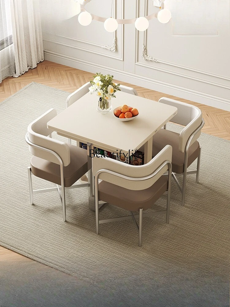 Solid wood folding dining table small apartment rectangular retractable eating table
Solid wood folding dining table small apartment rectangular retractable eating table