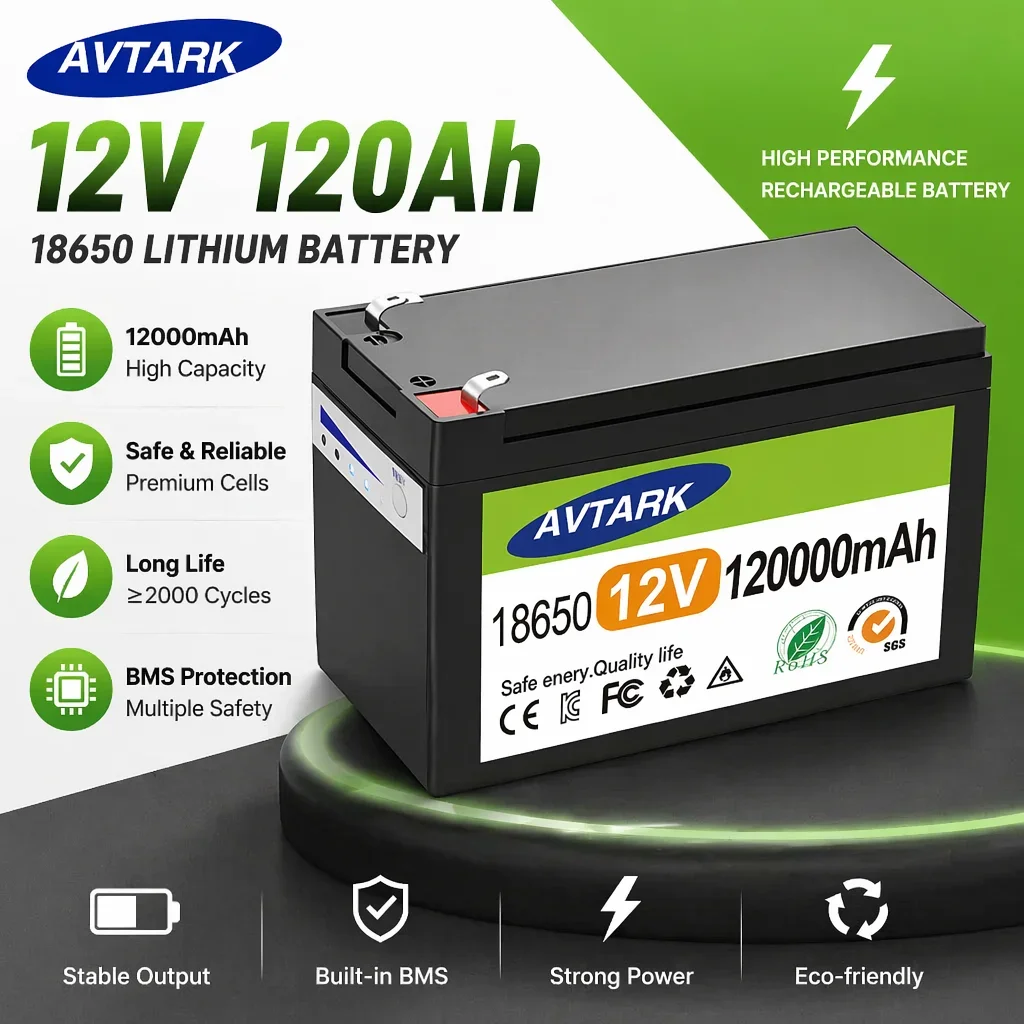 12V 120Ah Lithium Rechargeable LiFeP04 Battery Deep Cycle for Solar Power,Scooters,Power Wheels,Fish Finder,Built-in BMS
12V 120Ah Lithium Rechargeable LiFeP04 Battery Deep Cycle for Solar Power,Scooters,Power Wheels,Fish Finder,Built-in BMS