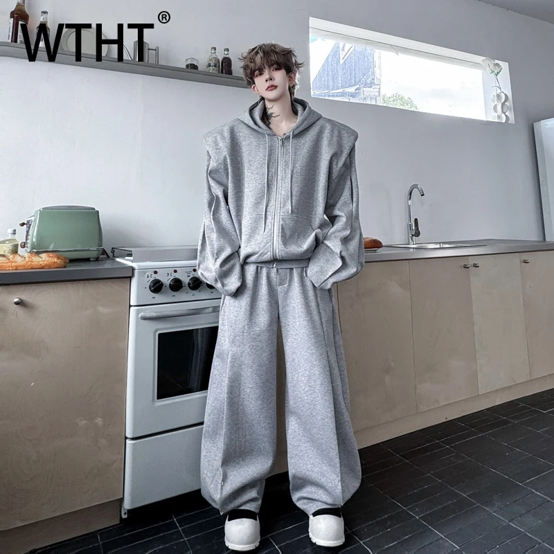 WTHT Fashion Men's Set Hooded Drawing Pleated Zipper Coats Solid Color Wide Leg Loose Pants Suit Male 2025 Autumn 2A1697
WTHT Fashion Men's Set Hooded Drawing Pleated Zipper Coats Solid Color Wide Leg Loose Pants Suit Male 2025 Autumn 2A1697