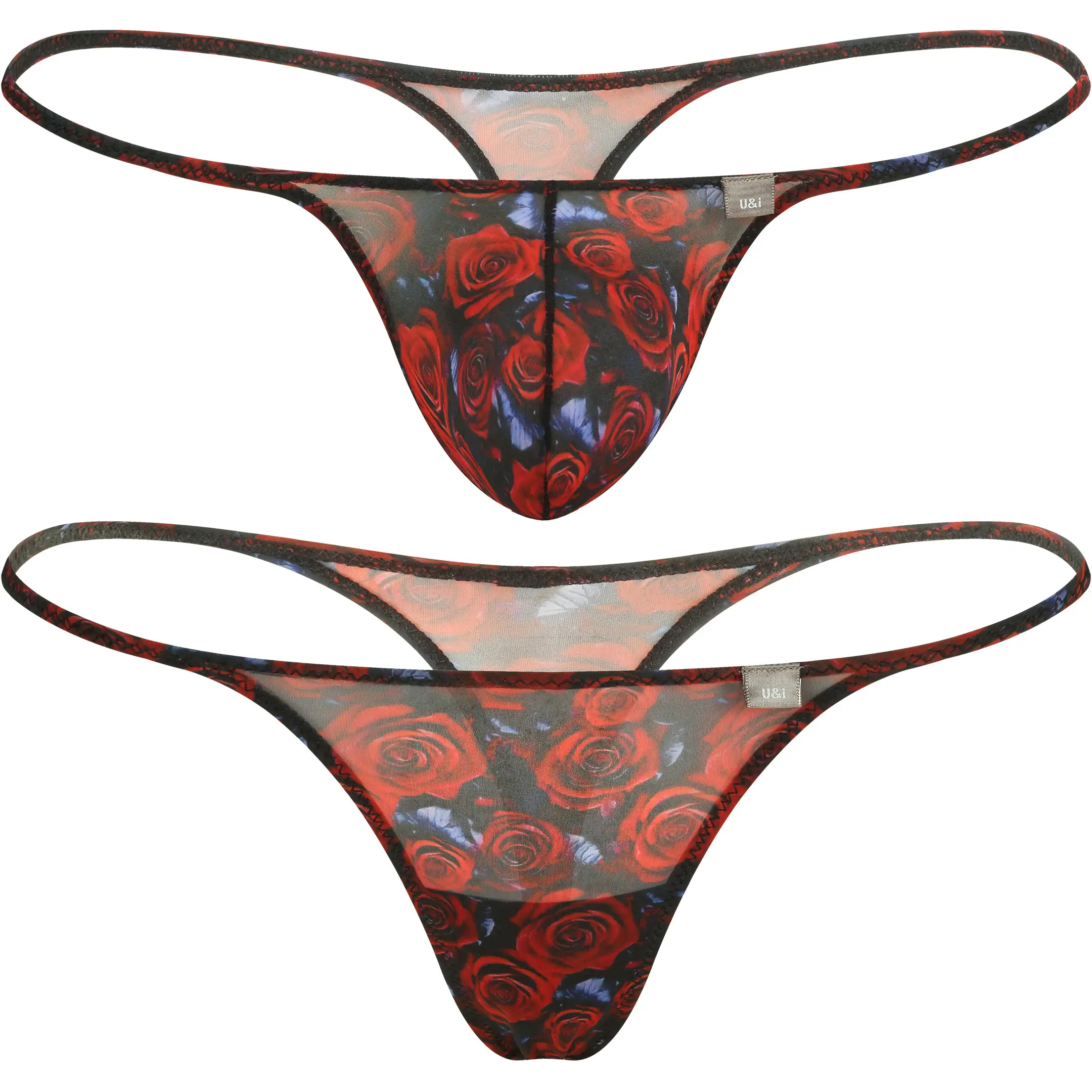U&I Sexy Couple Thongs for Men and Women, Tight-fitting Ultra-thin Transparent 50G Elastic Breathable Rose Floral Neckline Panti
U&I Sexy Couple Thongs for Men and Women, Tight-fitting Ultra-thin Transparent 50G Elastic Breathable Rose Floral Neckline Panti