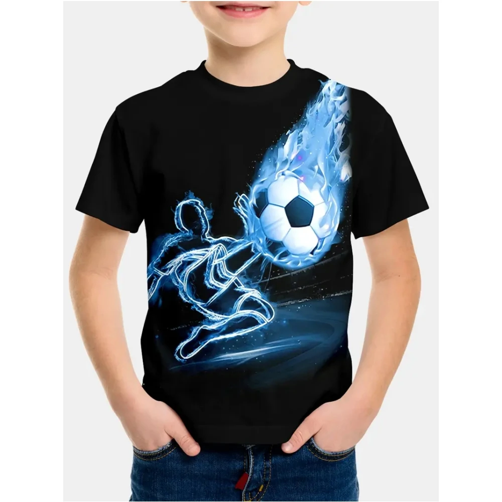 Children's Clothing 3D Cartoon Sports Elements Graphic T Shirts Summer Outdoor Sporting Style Short Sleeves T-Shirt for a Boy
Children's Clothing 3D Cartoon Sports Elements Graphic T Shirts Summer Outdoor Sporting Style Short Sleeves T-Shirt for a Boy