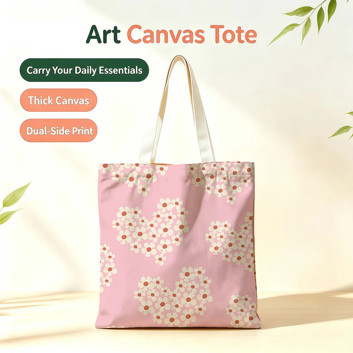 Blossom Love Dual-Side Printed Tote Bag Large Capacity Eco Handbag for School Office Daily Errands Daily Must-Have Bag
Blossom Love Dual-Side Printed Tote Bag Large Capacity Eco Handbag for School Office Daily Errands Daily Must-Have Bag