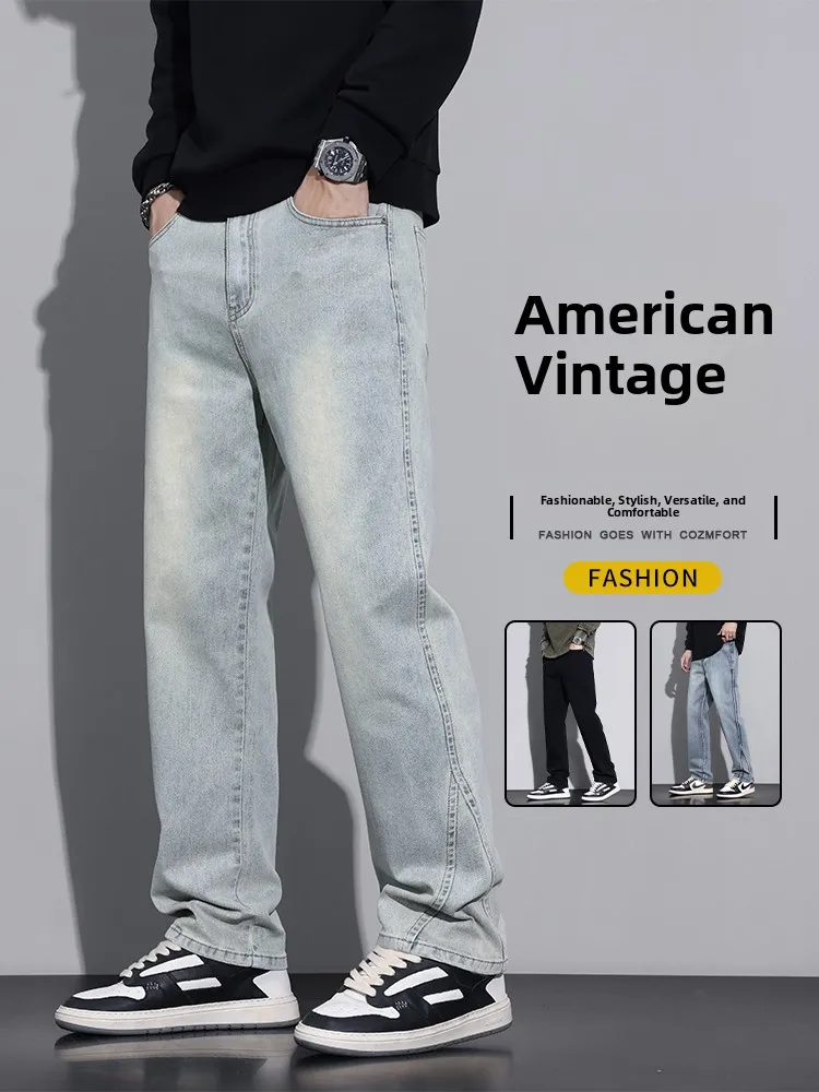 Retro Men's Jeans Casual Wear Resistant Straight Leg Cotton Denim Ci Sle Faionable Autumn Spring Seasonal Wear
Retro Men's Jeans Casual Wear Resistant Straight Leg Cotton Denim Ci Sle Faionable Autumn Spring Seasonal Wear