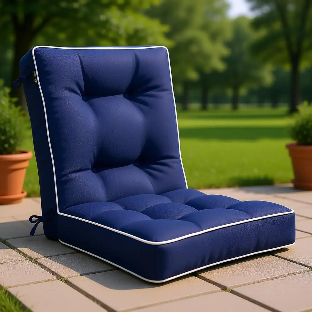 Indoor/Outdoor Rocking Chair Cushion Set, Water-Resistant Seat Cushions with Ties, Blue, 3-Year Colorfast Pads
Indoor/Outdoor Rocking Chair Cushion Set, Water-Resistant Seat Cushions with Ties, Blue, 3-Year Colorfast Pads