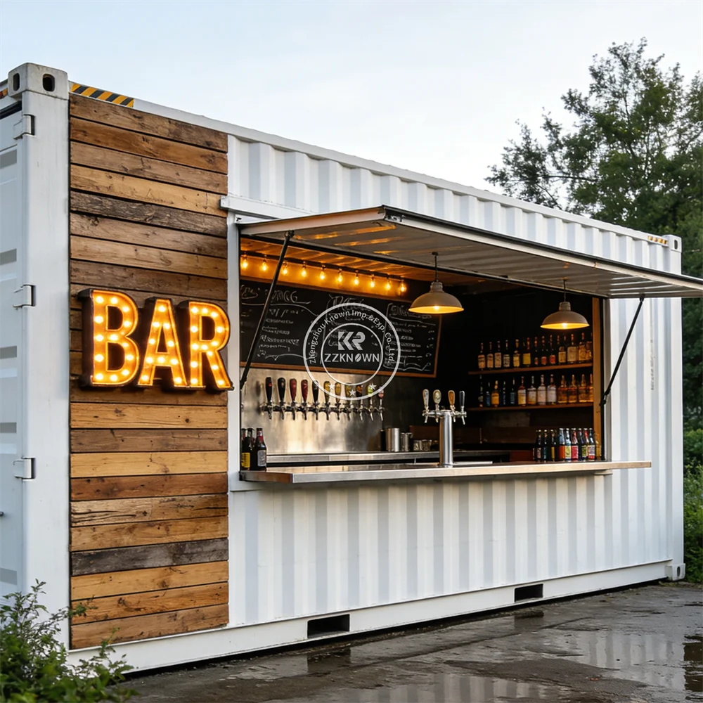 Luxury Prefabricated Home Coffee Shop Cafe Kiosk Shipping Container Restaurant Office Modular Container Bar Premium Mobile Bar
Luxury Prefabricated Home Coffee Shop Cafe Kiosk Shipping Container Restaurant Office Modular Container Bar Premium Mobile Bar